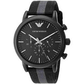 Emporio Armani Men’s Quartz Nylon Strap Black Dial 46mm Watch AR1948